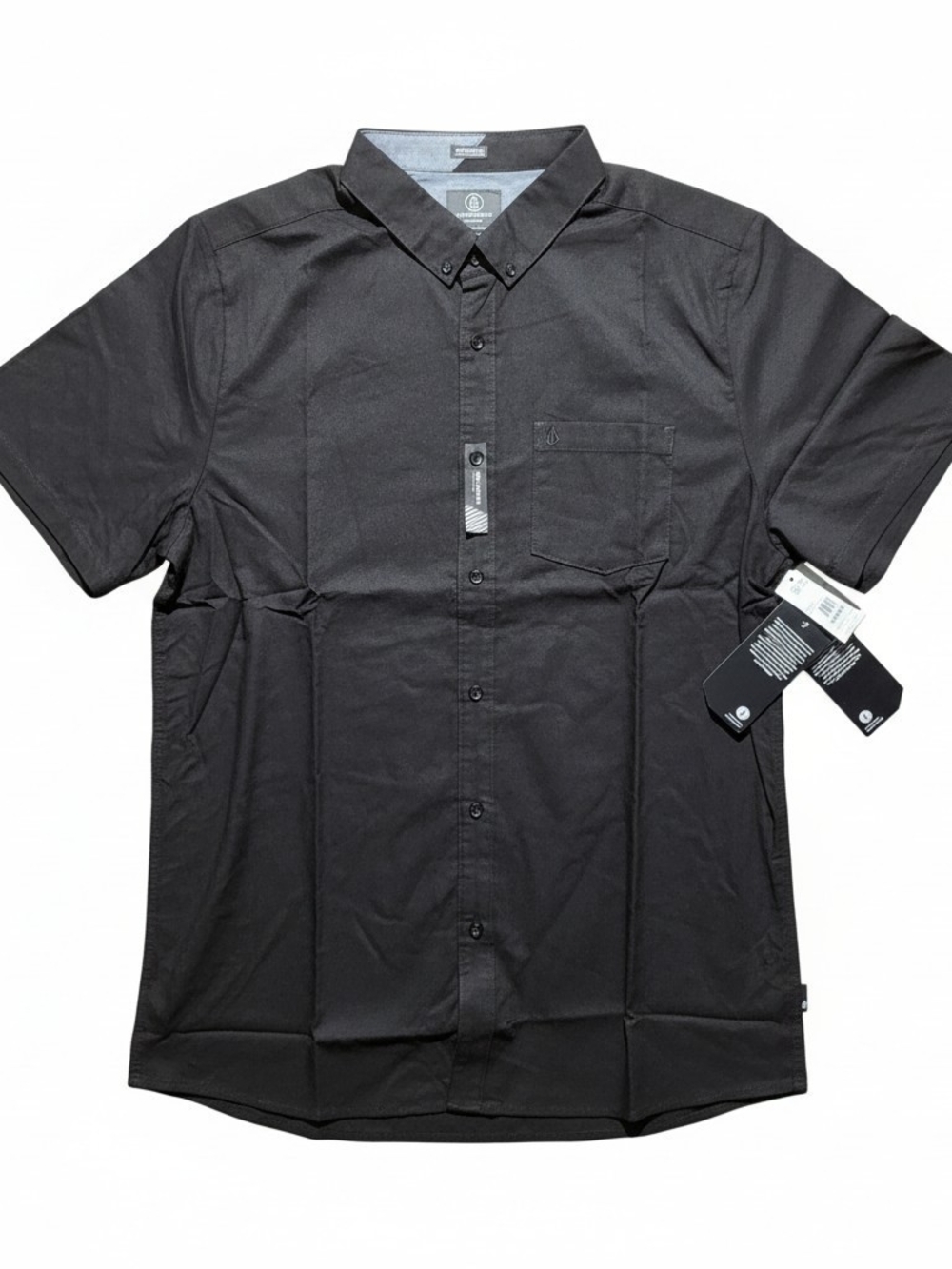 Volcom Modern Fit Classic Black Short-Sleeve Men's Shirt / 2XL / NWT